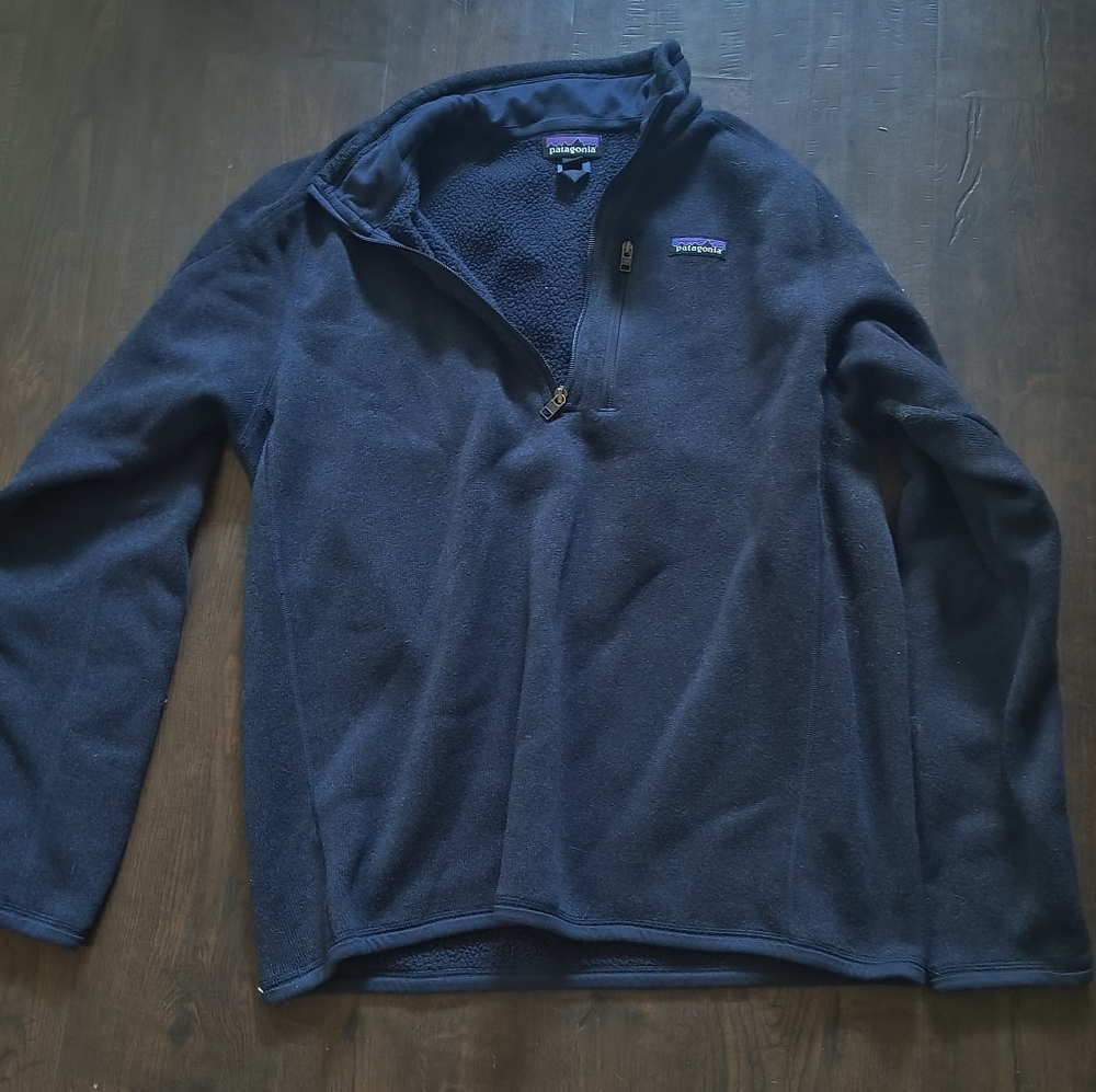 Patagonia Men's Deep Blue Zip-Up Sweater